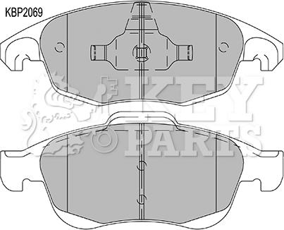 Key Parts KBP2069 - Bremžu uzliku kompl., Disku bremzes ps1.lv