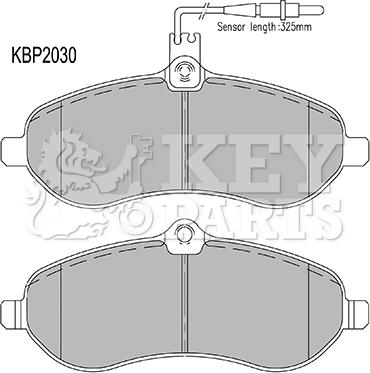 Key Parts KBP2030 - Bremžu uzliku kompl., Disku bremzes ps1.lv