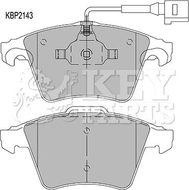 Key Parts KBP2143 - Bremžu uzliku kompl., Disku bremzes ps1.lv