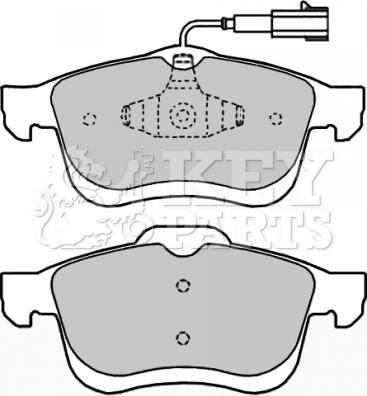 Key Parts KBP2250 - Bremžu uzliku kompl., Disku bremzes ps1.lv