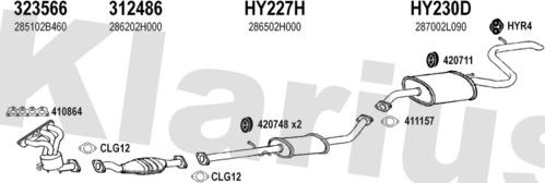 Klarius 450207U - Izplūdes gāzu sistēma ps1.lv