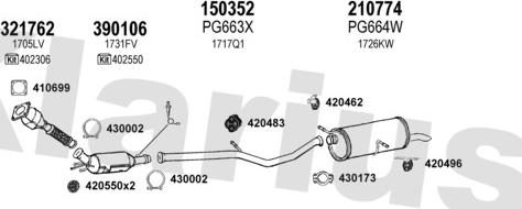 Klarius 630969E - Izplūdes gāzu sistēma ps1.lv