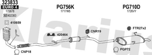 Klarius 631773U - Izplūdes gāzu sistēma ps1.lv