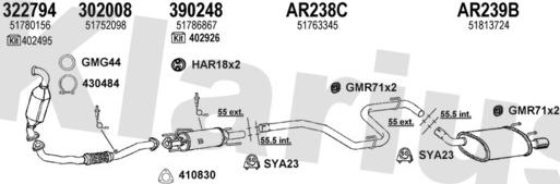 Klarius 030306U - Izplūdes gāzu sistēma ps1.lv