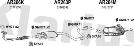 Klarius 030231U - Izplūdes gāzu sistēma ps1.lv