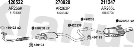 Klarius 030232E - Izplūdes gāzu sistēma ps1.lv