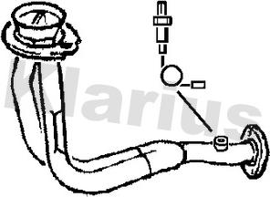 Klarius 301677 - Izplūdes caurule ps1.lv