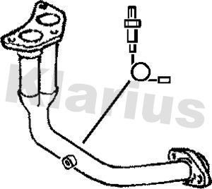 Klarius 301308 - Izplūdes caurule ps1.lv