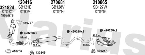 Klarius 750183E - Izplūdes gāzu sistēma ps1.lv