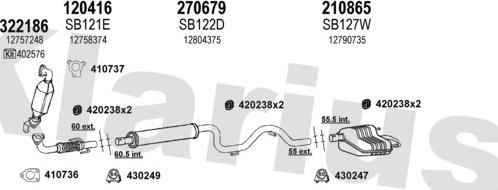 Klarius 750218E - Izplūdes gāzu sistēma ps1.lv