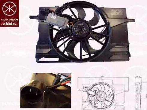 Klokkerholm 90092601 - Ventilators, Motora dzesēšanas sistēma ps1.lv