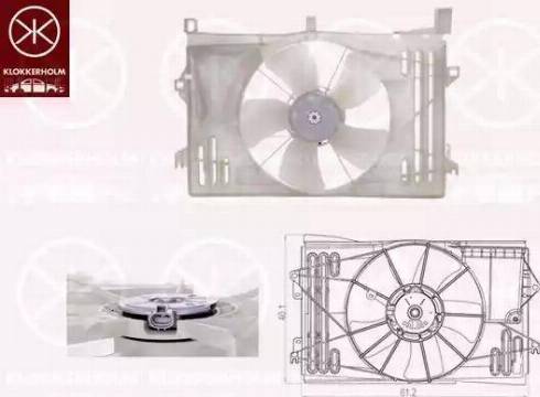 Klokkerholm 81162601 - Ventilators, Motora dzesēšanas sistēma ps1.lv