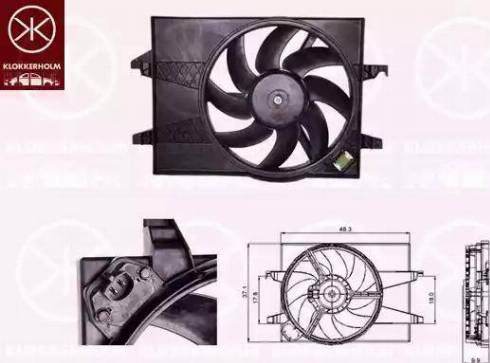 Klokkerholm 25642602 - Ventilators, Motora dzesēšanas sistēma ps1.lv