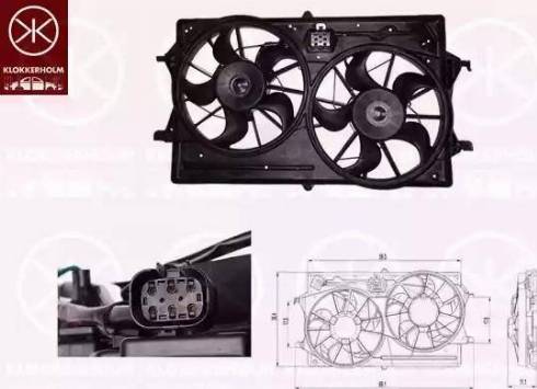 Klokkerholm 25322605 - Ventilators, Motora dzesēšanas sistēma ps1.lv