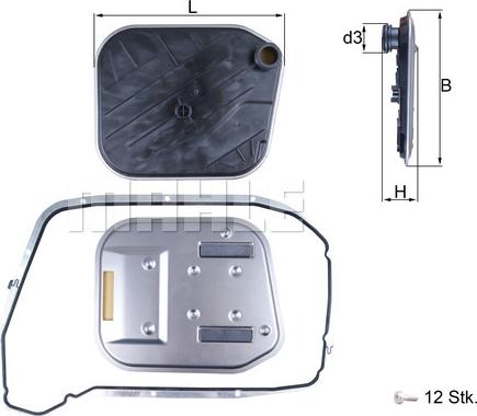 KNECHT HX 189 KIT - Hidrofiltrs, Automātiskā pārnesumkārba ps1.lv