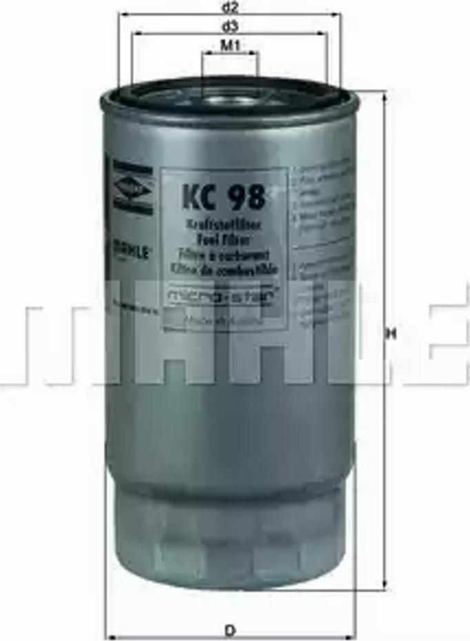 KNECHT KC 98 - Degvielas filtrs ps1.lv