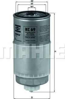 KNECHT KC 69 - Degvielas filtrs ps1.lv