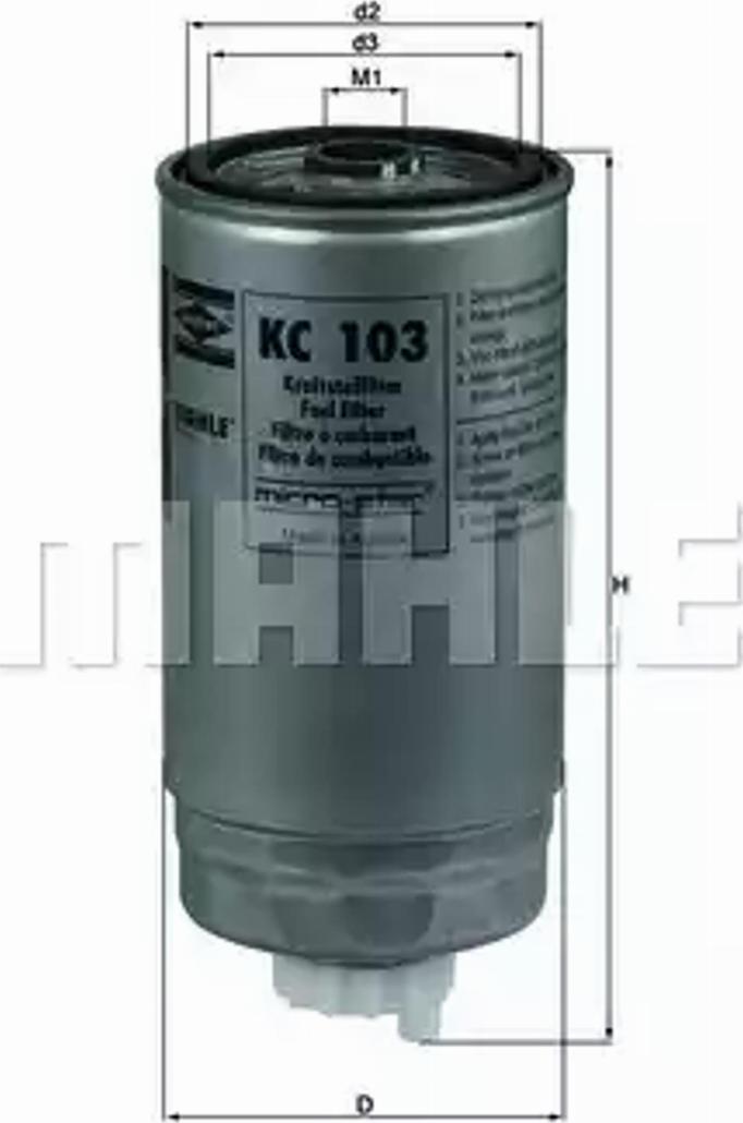 KNECHT KC 103 - Degvielas filtrs www.ps1.lv