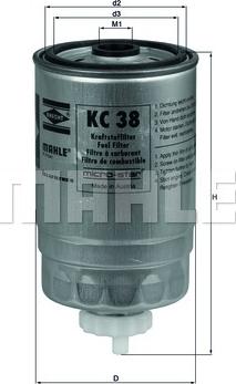 KNECHT KC 38 - Degvielas filtrs ps1.lv