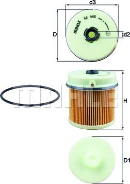 KNECHT KX 445D - Degvielas filtrs ps1.lv