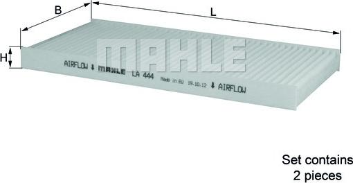 KNECHT LA 444/S - Filtrs, Salona telpas gaiss ps1.lv