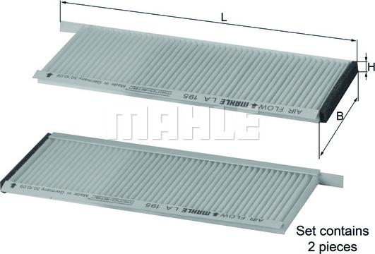 KNECHT LA 195/S - Filtrs, Salona telpas gaiss ps1.lv