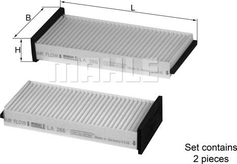 KNECHT LA 366/S - Filtrs, Salona telpas gaiss ps1.lv