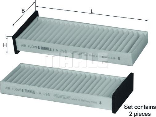 KNECHT LA 296/S - Filtrs, Salona telpas gaiss ps1.lv