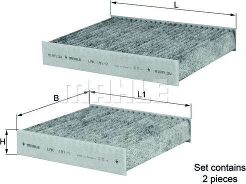 KNECHT LAK 191/S - Filtrs, Salona telpas gaiss ps1.lv