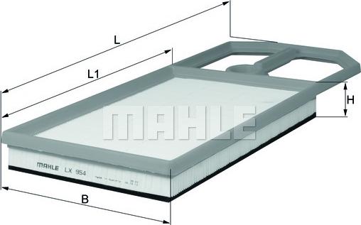 KNECHT LX 954 - Gaisa filtrs ps1.lv