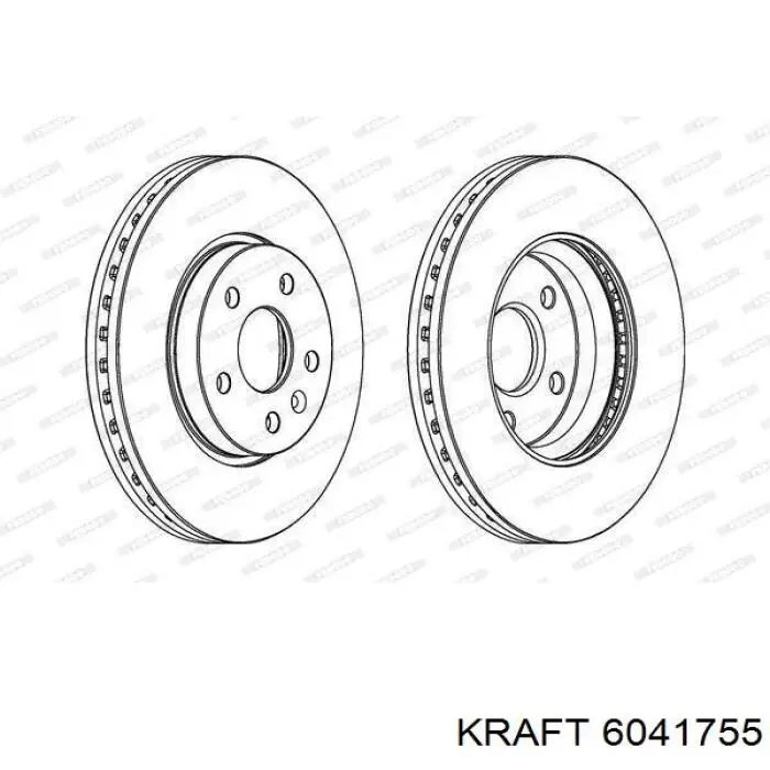 KRAFT AUTOMOTIVE 6041755 - Bremžu diski ps1.lv