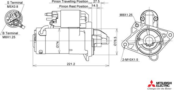 KUTNAK AUTOMOTIVE 722568/M - Starteris ps1.lv