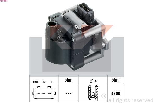 KW 490 414 - Aizdedzes spole ps1.lv