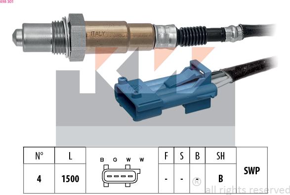 KW 498 301 - Lambda zonde ps1.lv