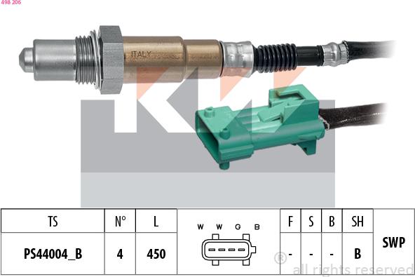 KW 498 206 - Lambda zonde ps1.lv