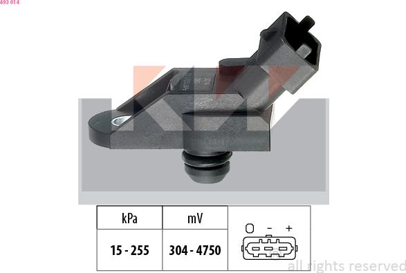 KW 493 014 - Gaisa spiediena devējs, Augstuma regulēšana ps1.lv