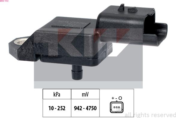 KW 493 113 - Gaisa spiediena devējs, Augstuma regulēšana ps1.lv