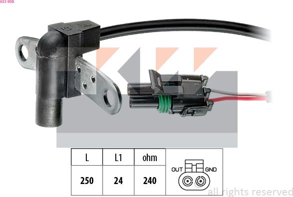 KW 453 008 - Impulsu devējs, Kloķvārpsta ps1.lv