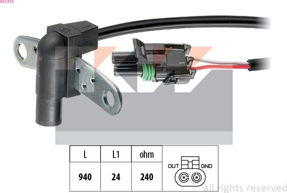 KW 453 010 - Impulsu devējs, Kloķvārpsta ps1.lv