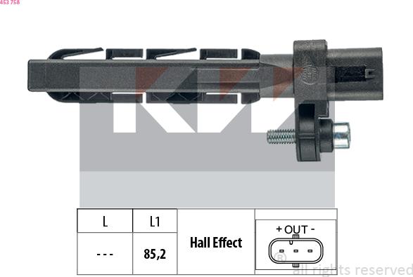 KW 453 758 - Impulsu devējs, Kloķvārpsta ps1.lv