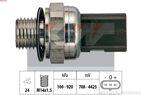 KW 480 003 - Devējs, Eļļas spiediens ps1.lv