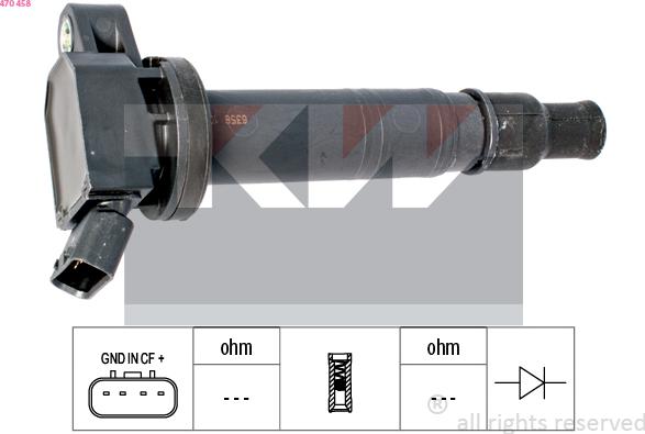 KW 470 458 - Aizdedzes spole ps1.lv