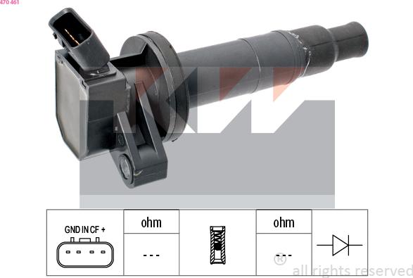 KW 470 461 - Aizdedzes spole ps1.lv