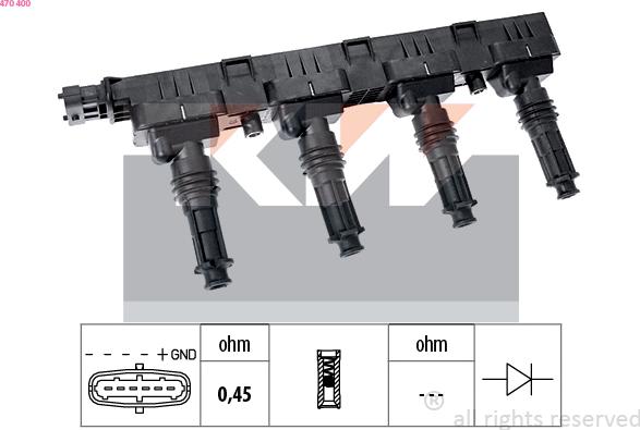 KW 470 400 - Aizdedzes spole ps1.lv