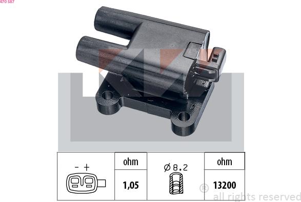 KW 470 587 - Aizdedzes spole ps1.lv