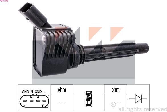 KW 470 630 - Aizdedzes spole ps1.lv