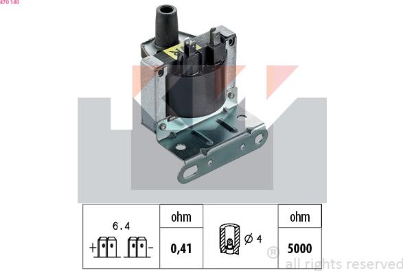 KW 470 140 - Aizdedzes spole ps1.lv