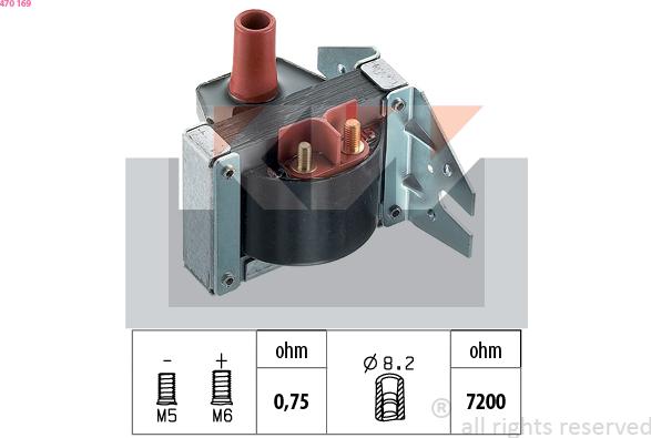 KW 470 169 - Aizdedzes spole ps1.lv