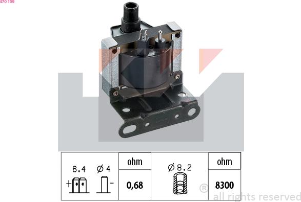 KW 470 109 - Aizdedzes spole ps1.lv