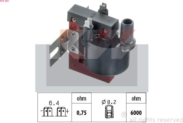 KW 470 102 - Aizdedzes spole ps1.lv